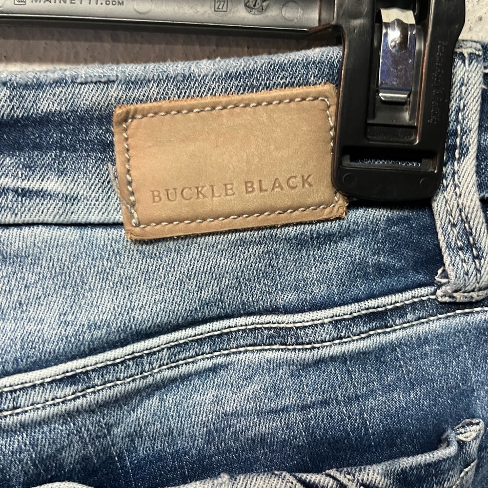 Buckle Blue Boot Cut Jeans - Picture 4 of 5